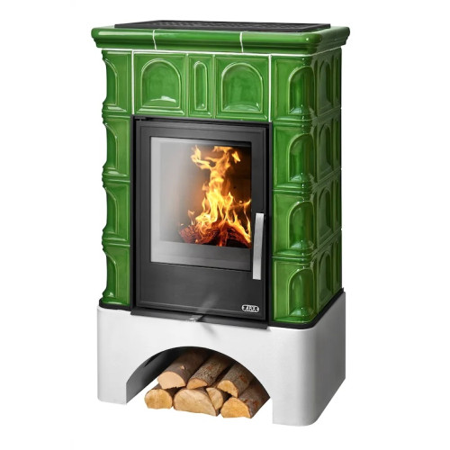 Kachlová kamna ABX Britania rovný sokl, moosgrün